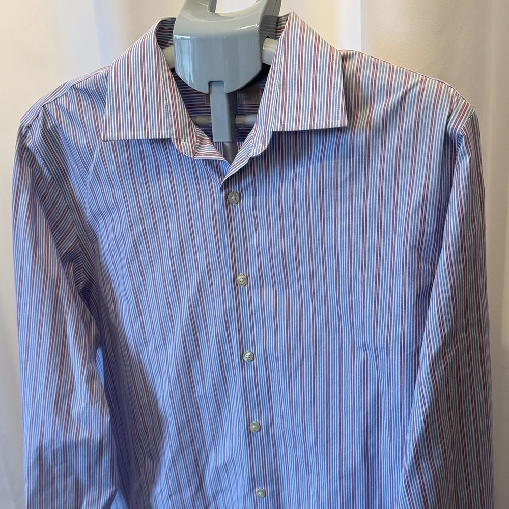 Michael Kors Men's Multicolor Striped Dress Shirt